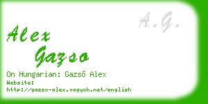 alex gazso business card